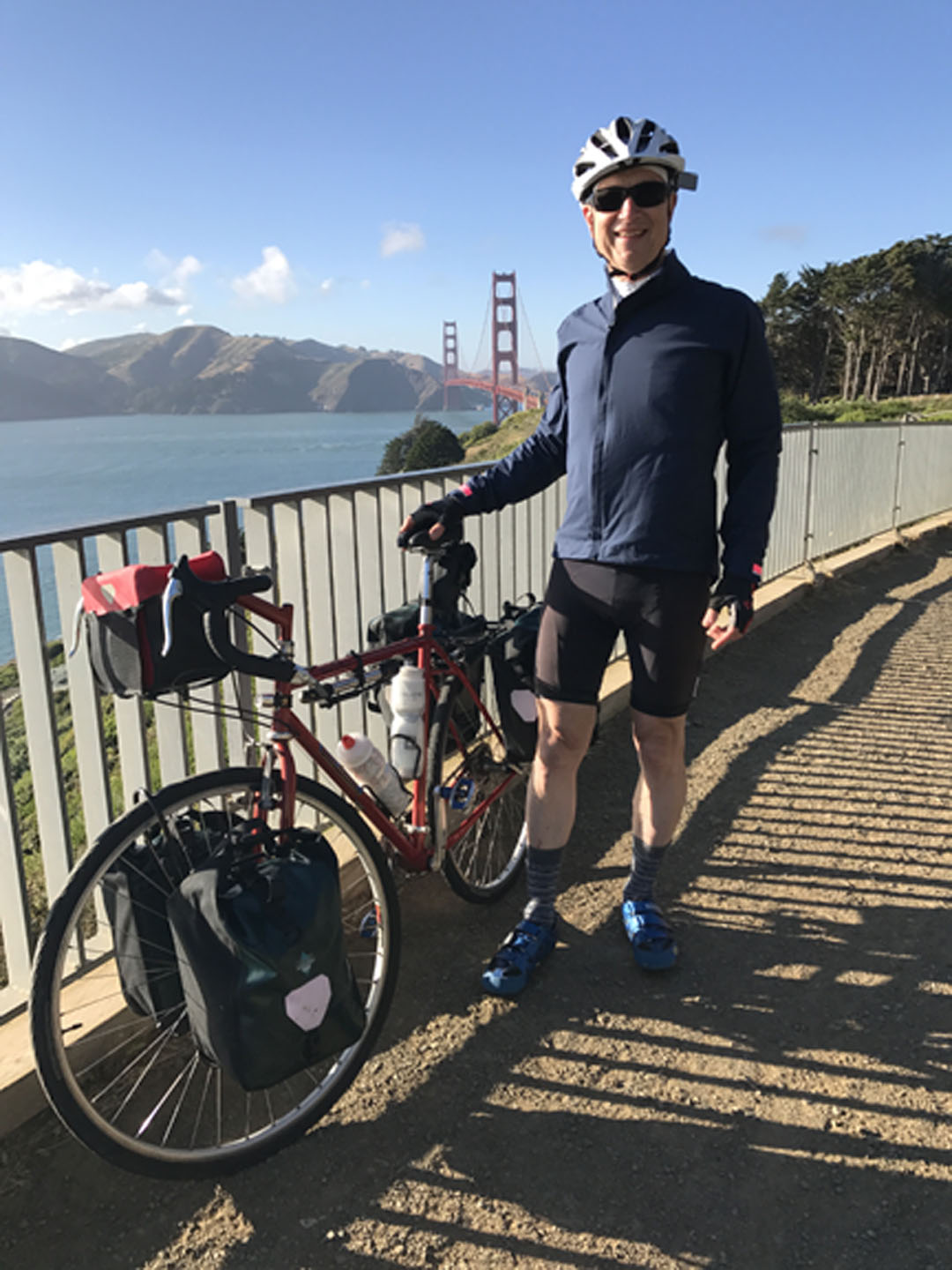 Picture of Gary Touring at Golden Gate Bridge